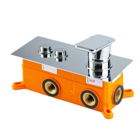   AQUAMAXX CLAUDIA FALBA SÜLLYESZTETT 2 FUNKCIÓS KRÓM ZUHANY CSAPTELEP, ELBURKOLHATÓ BOX, KERÁMIA CSAPBETÉT, RÉZ CSAPTEST, NYOMÓGOMBOS FUNKCIÓVÁLTÁS