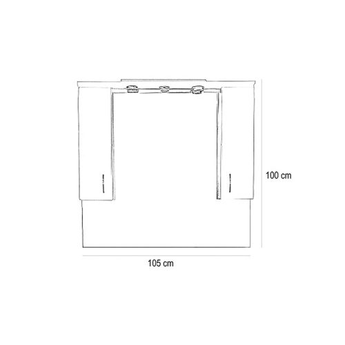 Bianca Plus 105 alsó szekrény mosdóval