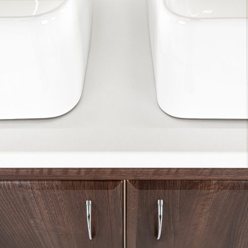 Bianco 130 alsó szekrény mosdó nélkül aida dió fehér munkalappal