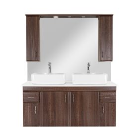   Bianco 130 komplett mosdó nélkül aida dió fehér munkalappal