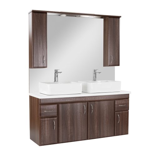 Bianco 130 komplett mosdó nélkül aida dió fehér munkalappal