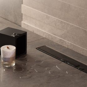   CONFLUO FRAMELESS LINE ZUHANYFOLYÓKA, 550, 650, 750, 850, 950,  SZÉLESSÉG, S SZIFON, ELBURKOLHATÓ VAGY FEKETE ÜVEG SZÍN, 48L/PERC ÁTFOLYÁS