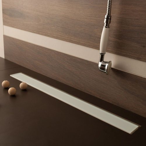 CONFLUO FRAMELESS LINE ZUHANYFOLYÓKA, 850MM SZÉLESSÉG, ÖNTISZTÍTÓ S SZIFON, ELBURKOLHATÓ VAGY FEHÉR SZÍNŰ ÜVEG, 48LITER/PERC ÁTFOLYÁS, SZIVÁRGÁSMENTES