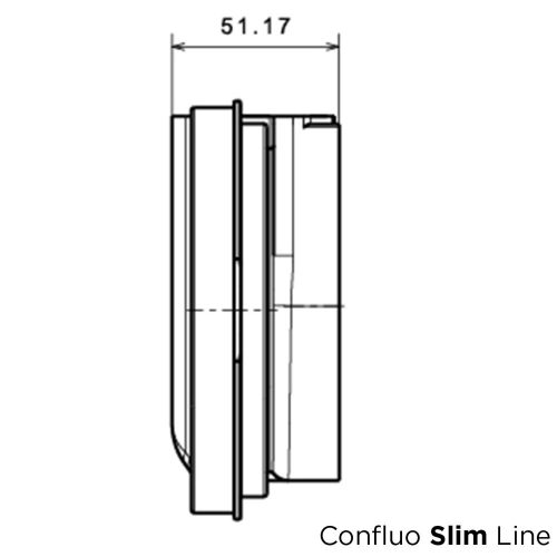 CONFLUO SLIM LINE ZUHANYFOLYÓKA, 1050MM SZÉLESSÉG, 360 FOKBAN FORGATHATÓ S SZIFON, KRÓM SZÍN, ÁLLÍTHATÓ RÁCS, 48L/PERC ÁTFOLYÁS, SZIVÁRGÁSMENTES