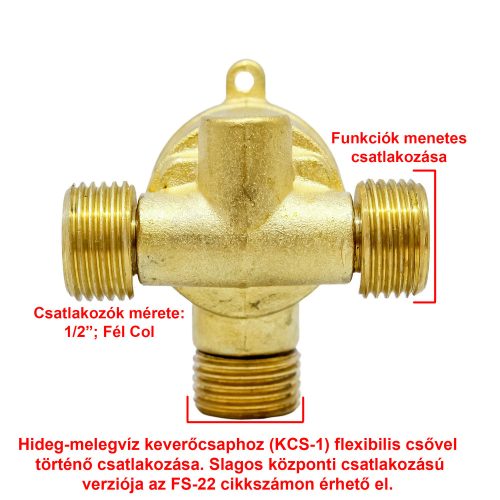 AQUAMAXX 2 FUNKCIÓS FUNKCIÓVÁLTÓ CSAPTELEP, FÉL COLOS BEMENETI CSATLAKOZÁS, 2DB FÉL COLOS KIMENETI CSATLAKOZÁS, VIZES VEZÉRLŐ