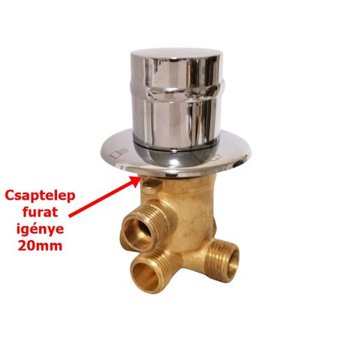 AQUAMAXX 4 FUNKCIÓS FUNKCIÓVÁLTÓ CSAPTELEP, FÉL COLOS BEMENETI CSATLAKOZÁS, 4DB FÉL COLOS KIMENETI CSATLAKOZÁS, VIZES VEZÉRLŐ