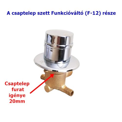 AQUAMAXX 2 FUNKCIÓS 2 RÉSZES FUNKCIÓVÁLTÓ CSAPTELEP SZETT, CSAPTELEP RÉSZEK FÉL COLOS ÖSSZEKÖTÉSE, SLAGOS FUNKCIÓVÁLTÓ CSATLAKOZÁS, VIZES VEZÉRLŐ