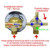 AQUAMAXX 3 FUNKCIÓS 2 RÉSZES FUNKCIÓVÁLTÓ CSAPTELEP SZETT, CSAPTELEP RÉSZEK FÉL COLOS ÖSSZEKÖTÉSE, SLAGOS FUNKCIÓVÁLTÓ CSATLAKOZÁS, VIZES VEZÉRLŐ