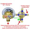 AQUAMAXX 4 FUNKCIÓS 2 RÉSZES FUNKCIÓVÁLTÓ CSAPTELEP SZETT, CSAPTELEP RÉSZEK FÉL COLOS ÖSSZEKÖTÉSE, SLAGOS FUNKCIÓVÁLTÓ CSATLAKOZÁS, VIZES VEZÉRLŐ