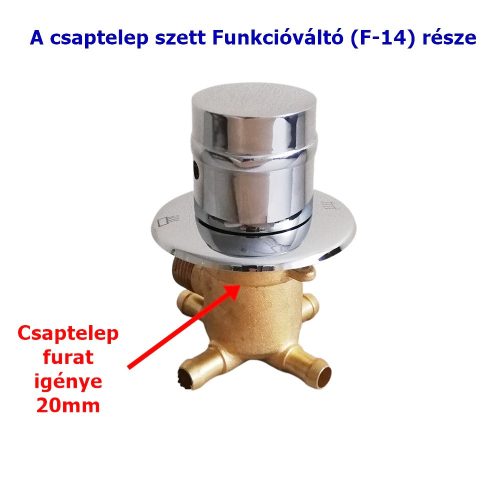 AQUAMAXX 4 FUNKCIÓS 2 RÉSZES FUNKCIÓVÁLTÓ CSAPTELEP SZETT, CSAPTELEP RÉSZEK FÉL COLOS ÖSSZEKÖTÉSE, SLAGOS FUNKCIÓVÁLTÓ CSATLAKOZÁS, VIZES VEZÉRLŐ