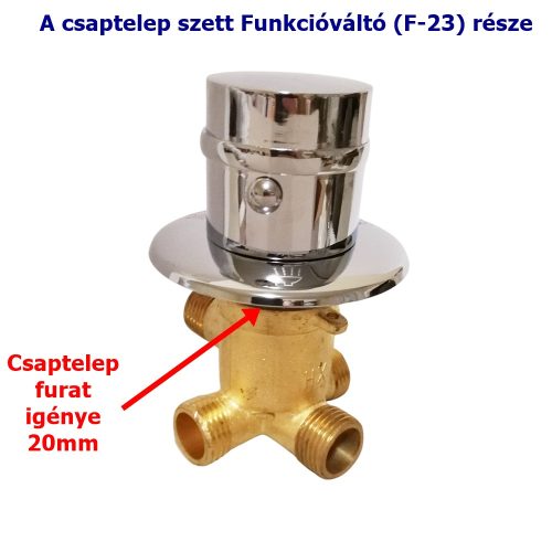 AQUAMAXX 3 FUNKCIÓS 2 RÉSZES FUNKCIÓVÁLTÓ CSAPTELEP SZETT, CSAPTELEP RÉSZEK FÉL COLOS ÖSSZEKÖTÉSE, FÉL COLOS FUNKCIÓVÁLTÓ CSATLAKOZÁS, VIZES VEZÉRLŐ