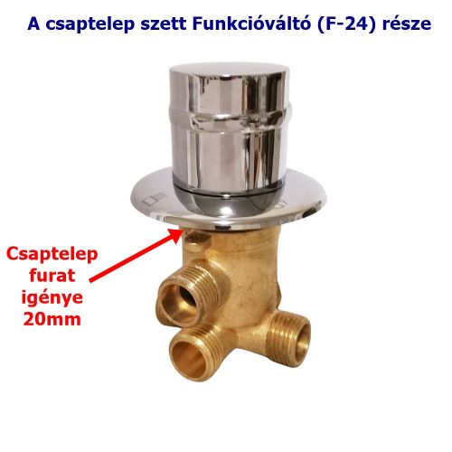 AQUAMAXX 4 FUNKCIÓS 2 RÉSZES FUNKCIÓVÁLTÓ CSAPTELEP SZETT, CSAPTELEP RÉSZEK FÉL COLOS ÖSSZEKÖTÉSE, FÉL COLOS FUNKCIÓVÁLTÓ CSATLAKOZÁS, VIZES VEZÉRLŐ