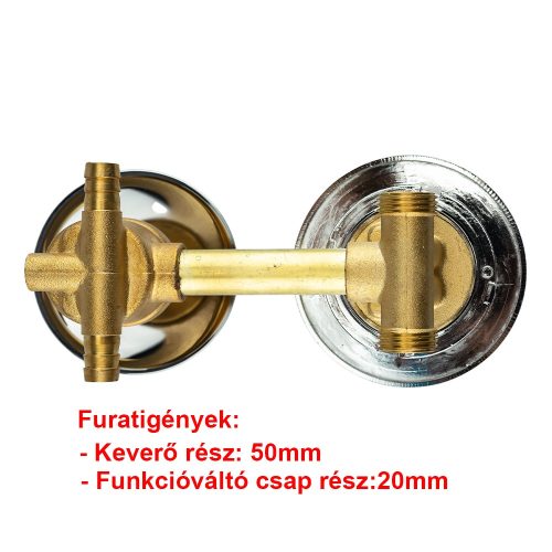 AQUAMAXX 2 FUNKCIÓS 1 RÉSZES FUNKCIÓVÁLTÓ CSAPTELEP HÁTFALAS ZUHANYKABINBA, ÖSSZEKÖTTETÉS FIX RÉZCSŐ, SLAGOS FUNKCIÓVÁLTÓ CSATLAKOZÁS, VIZES VEZÉRLŐ