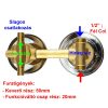 AQUAMAXX 2 FUNKCIÓS 1 RÉSZES FUNKCIÓVÁLTÓ CSAPTELEP HÁTFALAS ZUHANYKABINBA, ÖSSZEKÖTTETÉS FIX RÉZCSŐ, SLAGOS FUNKCIÓVÁLTÓ CSATLAKOZÁS, VIZES VEZÉRLŐ
