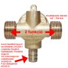 AQUAMAXX 2 FUNKCIÓS FUNKCIÓVÁLTÓ CSAPTELEP, SLAGOS BEMENETI CSATLAKOZÁS, 2DB FÉL COLOS KIMENETI CSATLAKOZÁS, VIZES VEZÉRLŐ