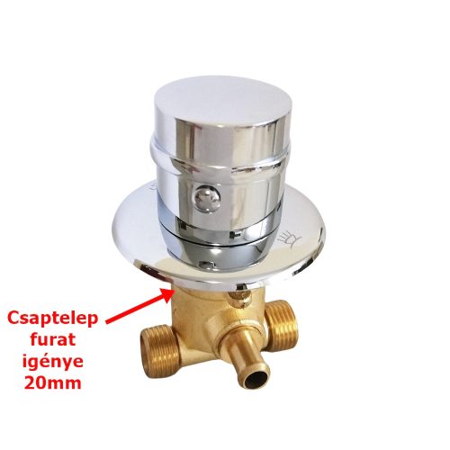 AQUAMAXX 2 FUNKCIÓS FUNKCIÓVÁLTÓ CSAPTELEP, SLAGOS BEMENETI CSATLAKOZÁS, 2DB FÉL COLOS KIMENETI CSATLAKOZÁS, VIZES VEZÉRLŐ
