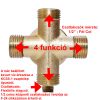 AQUAMAXX 4 FUNKCIÓS FUNKCIÓVÁLTÓ CSAPTELEP, SLAGOS BEMENETI CSATLAKOZÁS, 4DB FÉL COLOS KIMENETI CSATLAKOZÁS, VIZES VEZÉRLŐ