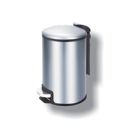   VIVA LUX PEDÁLOS SZEMETES, SZÁLCSISZOLT ROZSDAMENTES ACÉL, 5-12 LITER, SOFT-CLOSE TETŐVEL