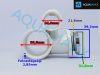 AQUAMAXX HIDROMASSZÁZS KÁDFALBA ÉPÍTHETŐ MASSZÁZS FÚVÓKA, 1" COLOS VÍZ CSATLAKOZÁS, 1/2" LEVEGŐ CSATLAKOZÁS, KRÓM MINI FÚVÓKA FEJ