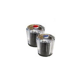   Kristály fogantyú, 1/2", ricnis, színjelzővel, piros