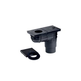   Kültéri víznyelő eresz bekötéssel, ráccsal, 110/125 mm