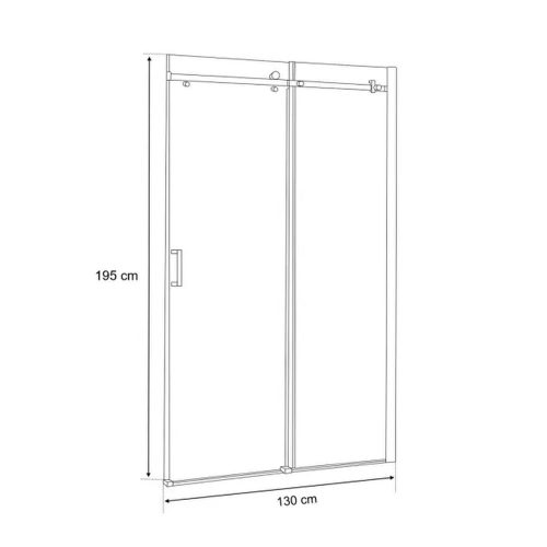 Bold 130x195 cm görgős zuhanyajtó