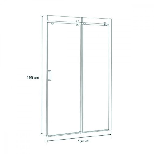 Bold 130x195 cm görgős zuhanyajtó