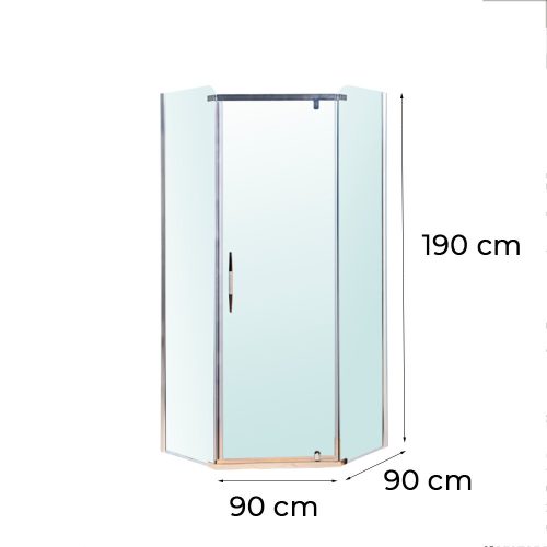 Celtic 90x90 cm ötszögletű zuhanykabin tálca nélkül