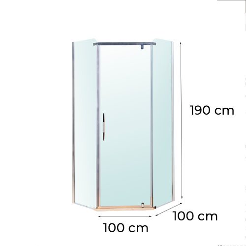 Celtic 100x100 cm ötszögletű zuhanykabin tálca nélkül