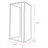 Flexi 80x80 cm falsíkra szerelhető szögletes zuhanykabin zuhanytálca nélkül