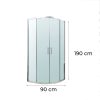 Soul 90x90 cm íves zuhanykabin tálca nélkül