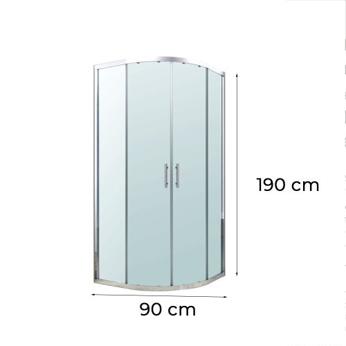 Soul 90x90 cm íves zuhanykabin tálca nélkül