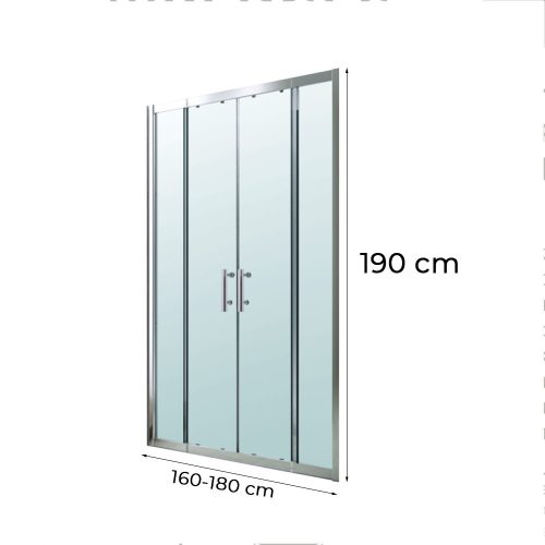 Tavern 160x190 cm kétszárnyú zuhanyajtó