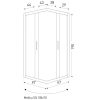 Malibu SQ 100x70 szögletes zuhanykabin zuhanytálca nélkül