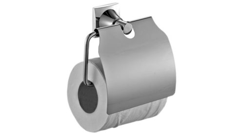 Dratos WC papír tartó, fém fedeles