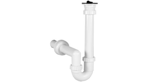 Csőszifon 6/4", egymedencés, leeresztőszeleppel, Ø40 mm-es elfolyással