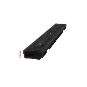 Kültéri folyóka öntöttvas ráccsal, alacsony, 1 m