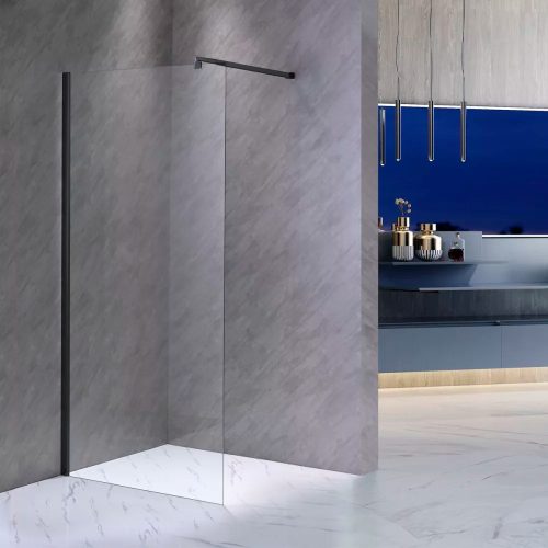 River walk in zuhanyfal 70x190 cm fekete