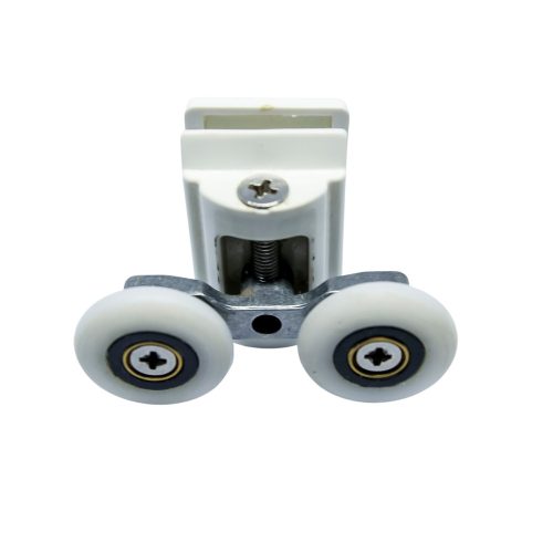 AQUAMAXX DUPLA KEREKES FELSŐ ZUHANYKABIN GÖRGŐ, CSILLAGCSAVAROS BEÁLLÍTÁS, 20MM KERÉKÁTMÉRŐ, EXTRÉM ROZSDAMENTES CSAPÁGYAZOTT KERÉKKEL SZERELVE