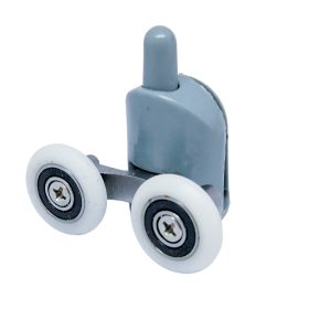   AQUAMAXX DUPLA KEREKES ALSÓ ZUHANYKABIN GÖRGŐ, RUGÓS BEÁLLÍTÁSSAL NYOMÓGOMBBAL, 19-27MM KERÉKÁTMÉRŐVEL, ROZSDAMENTES ÉS NEM ROZSDAMENTES KERÉK