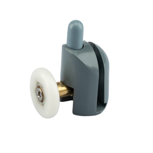 AQUAMAXX SZIMPLA KEREKES ALSÓ ZUHANYKABIN GÖRGŐ,  RUGÓS BEÁLLÍTÁSSAL NYOMÓGOMBBAL, 29MM KERÉKÁTMÉRŐ, ROZSDAMENTES CSAPÁGYAZOTT KERÉKKEL