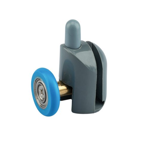 AQUAMAXX SZIMPLA KEREKES ALSÓ ZUHANYKABIN GÖRGŐ,  RUGÓS BEÁLLÍTÁSSAL NYOMÓGOMBBAL, 29MM KERÉKÁTMÉRŐ, ROZSDAMENTES CSAPÁGYAZOTT KERÉKKEL