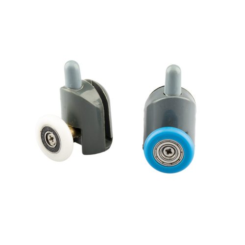 AQUAMAXX SZIMPLA KEREKES ALSÓ ZUHANYKABIN GÖRGŐ,  RUGÓS BEÁLLÍTÁSSAL NYOMÓGOMBBAL, 29MM KERÉKÁTMÉRŐ, ROZSDAMENTES CSAPÁGYAZOTT KERÉKKEL