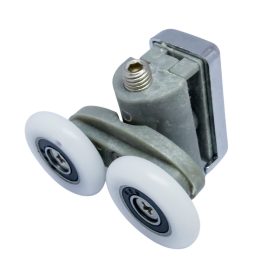   AQUAMAXX DUPLA KEREKES FELSŐ ZUHANYKABIN GÖRGŐ, IMBUSZOS BEÁLLÍTÁS, 10MM ÜVEGFURAT, 19-27MM KERÉKÁTMÉRŐ, ROZSDAMENTES ÉS NEM ROZSDAMENTES KERÉK