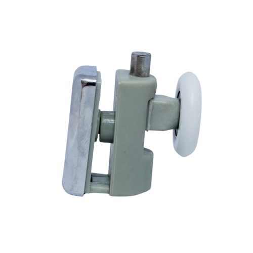 AQUAMAXX SZIMPLA KEREKES ALSÓ ZUHANYKABIN GÖRGŐ, RUGÓS BEÁLLÍTÁS NYOMÓGOMBBAL, 10MM ÜVEGFURAT, 21MM KERÉKÁTMÉRŐ, ROZSDAMENTES KERÉK