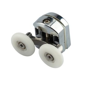   AQUAMAXX DUPLA KEREKES FELSŐ ZUHANYKABIN GÖRGŐ, CSILLAG CSAVAROS BEÁLLÍTÁS, 19-27MM KERÉKÁTMÉRŐ, ROZSDAMENTES ÉS NEM ROZSDAMENTES KERÉK