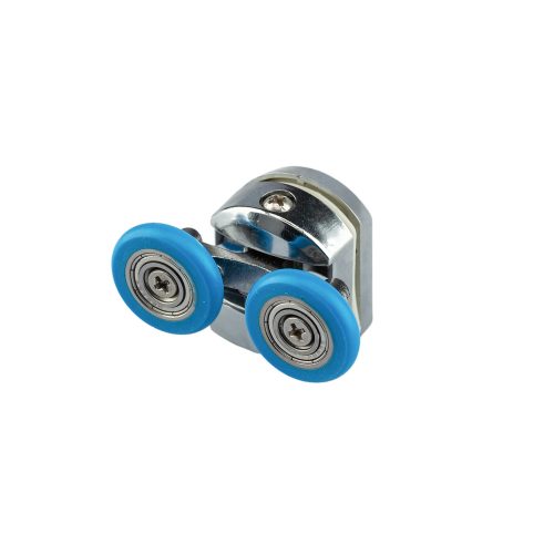 AQUAMAXX DUPLA KEREKES FELSŐ ZUHANYKABIN GÖRGŐ, CSILLAG CSAVAROS BEÁLLÍTÁS, 23MM KERÉKÁTMÉRŐ, 12MM ÜVEGFURAT, ROZSDAMENTES ÉS NEM ROZSDAMENTES KERÉK