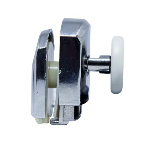 AQUAMAXX SZIMPLA KEREKES RUGÓS ALSÓ ZUHANYKABIN GÖRGŐ, RUGÓS BEÁLLÍTÁS, 28MM KERÉKÁTMÉRŐ, 12MM ÜVEGFURAT, NEM ROZSDAMENTES CSAPÁGYAZOTT KERÉK