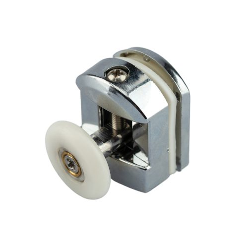 AQUAMAXX SZIMPLA  FELSŐ ZUHANYKABIN GÖRGŐ, CSILLAGCSAVAROS BEÁLLÍTÁS, 20MM KERÉKÁTMÉRŐ, 12MM ÜVEGFURAT, ROZSDAMENTES ÉS NEM ROZSDAMENTES KERÉK