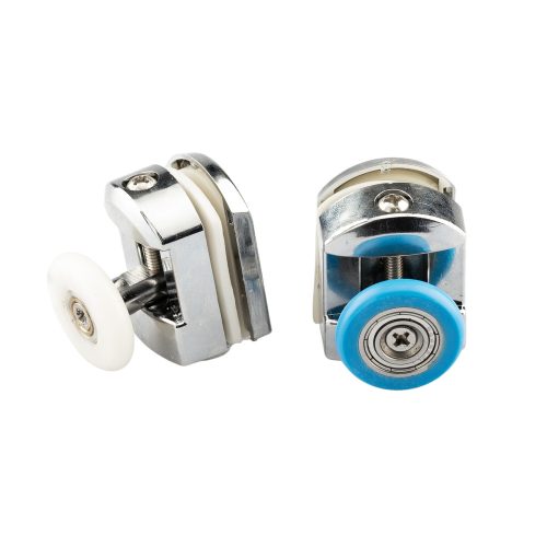 AQUAMAXX SZIMPLA  FELSŐ ZUHANYKABIN GÖRGŐ, CSILLAGCSAVAROS BEÁLLÍTÁS, 20MM KERÉKÁTMÉRŐ, 12MM ÜVEGFURAT, ROZSDAMENTES ÉS NEM ROZSDAMENTES KERÉK